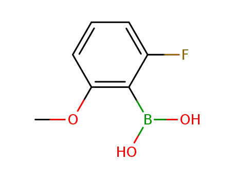 Molecular Structure of 78495-63-3 (2-Fluoro-6-methoxyphenylboronic acid)