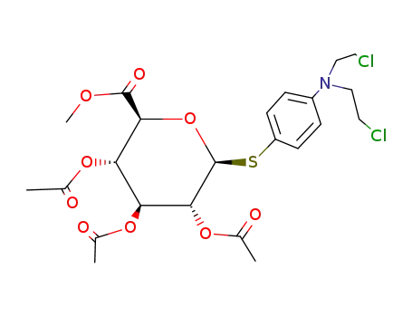 tri-<i>O</i>-acetyl-<i>S</i>-{4-[bis-(2-chloro-ethyl)-amino]-phenyl}-1-thio-β-D-glucopyranuronic acid methyl ester