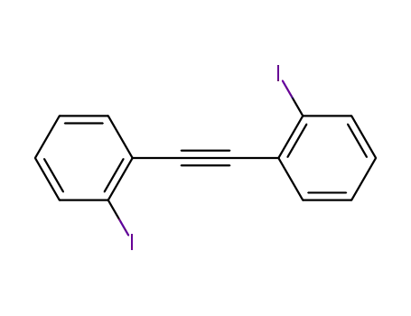 Molecular Structure of 35324-46-0 (Benzene, 1,1'-(1,2-ethynediyl)bis[2-iodo-)