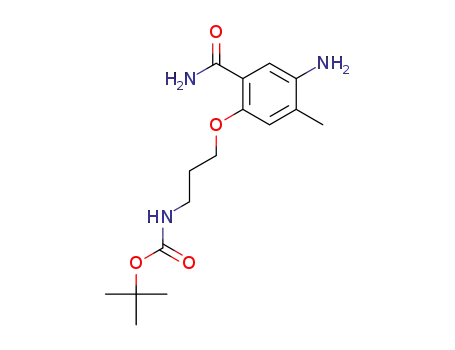 tert-butyl (3-(4-amino-2-carbamoyl-5-methylphenoxy)propyl)carbamate