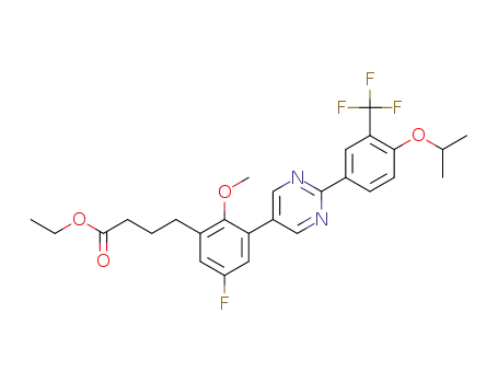 ethyl 4-[5-fluoro-3-{2-[4-[(1-methylethyl)oxy]-3-(trifluoromethyl)phenyl]-5-pyrimidinyl}-2-(methyloxy)phenyl]butanoate