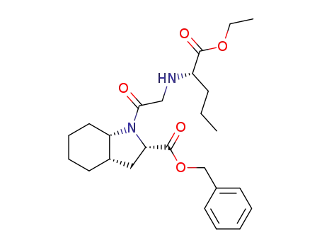 (2S,3aS,7aS)-1-<N-<1(S)-carbethoxybutyl>glycinyl>-2-<(benzyloxy)carbonyl>perhydroindole