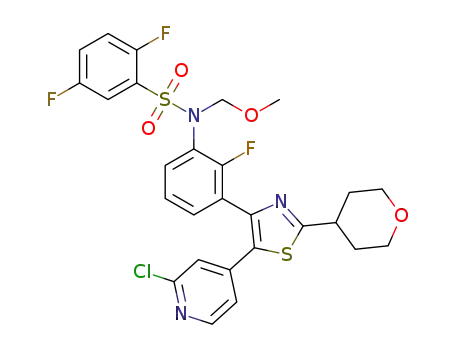 N-{3-[5-(2-chloropyridin-4-yl)-2-(tetrahydro-2H-pyran-4-yl)-1,3-thiazol-4-yl]-2-fluorophenyl}-2,5-difluoro-N-(methoxymethyl)benzenesulfonamide