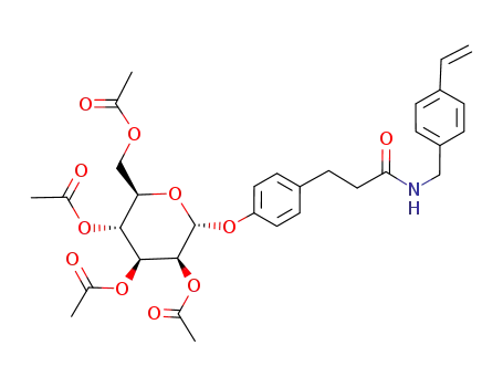 p-[2-[N-(p-vinylbenzyl)carbamoyl]ethyl]phenyl 2,3,4,6-tetra-O-acetyl-α-D-mannopyranoside