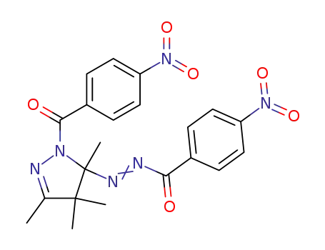 Molecular Structure of 87885-77-6 (1-(p-nitrobenzoyl)-5-(p-nitrobenzoylazo)-3,4,4,5-tetramethyl-2-pyrazoline)