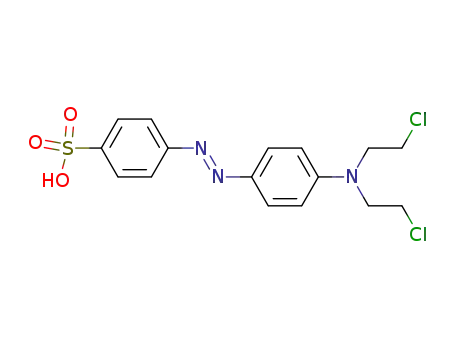 Molecular Structure of 100311-03-3 (4-[(E)-{4-[bis(2-chloroethyl)amino]phenyl}diazenyl]benzenesulfonic acid)
