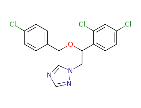 Molecular Structure of 64246-90-8 (1H-1,2,4-Triazole,
1-[2-[(4-chlorophenyl)methoxy]-2-(2,4-dichlorophenyl)ethyl]-)