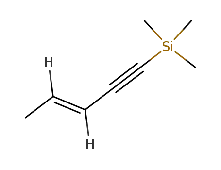 Molecular Structure of 62170-41-6 ((E)-1-(Trimethylsilyl)-3-pentene-1-yne)