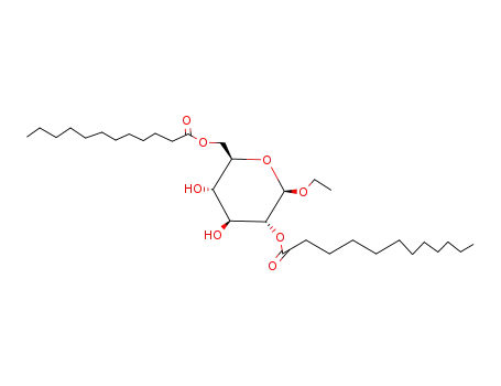 Dodecanoic acid (2S,3R,4S,5S,6R)-6-dodecanoyloxymethyl-2-ethoxy-4,5-dihydroxy-tetrahydro-pyran-3-yl ester