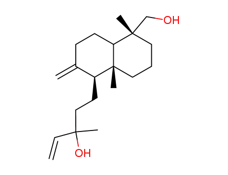 Molecular Structure of 1438-65-9 (5-[5-(hydroxymethyl)-5,8a-dimethyl-2-methylidenedecahydronaphthalen-1-yl]-3-methylpent-1-en-3-ol)