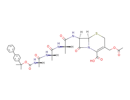 7-<<1-(Biphenyl-4-yl)-1-methylethoxycarbonyl>-alanyl-alanyl-alanylamino>cephalosporansaeure