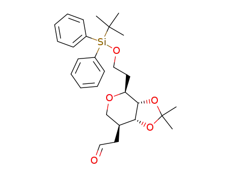 <3aR-(3aα,4α,7α,7aα)>-tetrahydro-2,2-dimethyl-4-<2-<<(1,1-dimethylethyl)diphenylsilyl>oxy>ethyl>-4H-1,3-dioxolo<4,5-c>pyran-7-acetaldehyde