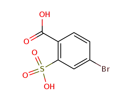 Molecular Structure of 62473-98-7 (Benzoic acid, 4-bromo-2-sulfo-)