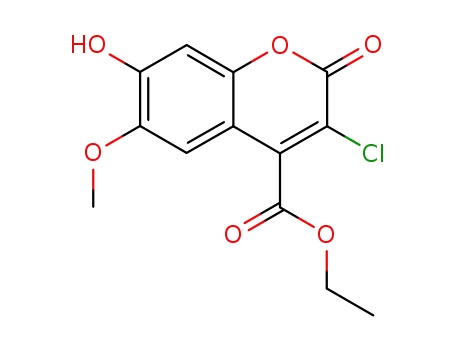 3-chloro-7-hydroxy-6-methoxy-2-oxo-2<i>H</i>-chromene-4-carboxylic acid ethyl ester