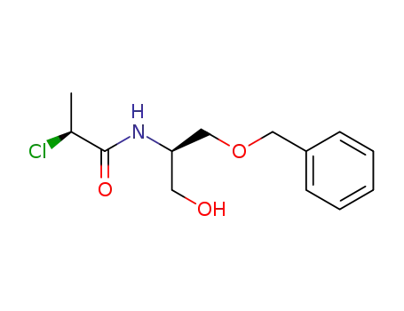 Molecular Structure of 115206-96-7 ((1'R,2S)-N-(1'-Benzyloxymethyl-2'-hydroxyethyl)-2-chlorpropionsaeureamid)