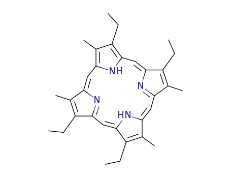 Molecular Structure of 448-70-4 (2,8,12,18-Tetraethyl-3,7,13,17-tetramethyl-21H,23H-porphyrin)