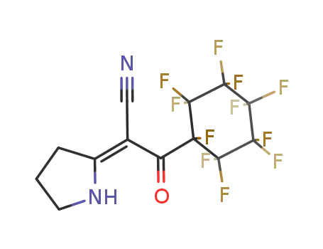 Molecular Structure of 1235319-92-2 (3-oxo-2-(pyrrolidin-(2Z)-ylidene)-3-undecafluorocyclohexylpropionitrile)
