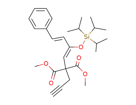 Propanedioic acid,
2-[(1Z,3E)-4-phenyl-2-[[tris(1-methylethyl)silyl]oxy]-1,3-butadien-1-yl]-2-(
2-propyn-1-yl)-, 1,3-dimethyl ester