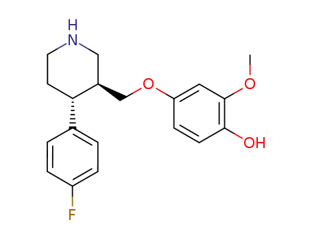 4-(4-Fluorophenyl)-3-(4-hydroxy-3-methoxyphenoxymethyl)piperidine