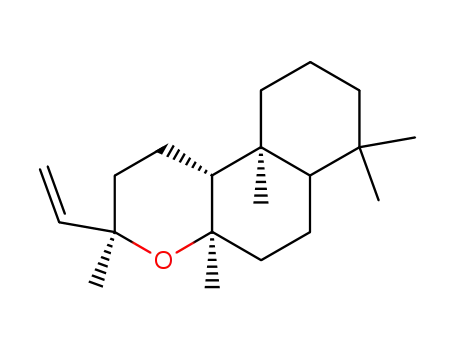 Molecular Structure of 19123-29-6 (3-Ethenyldodecahydro-3,4a,7,7,10a-pentamethyl-1H-naphtho[2,1-b]pyran)