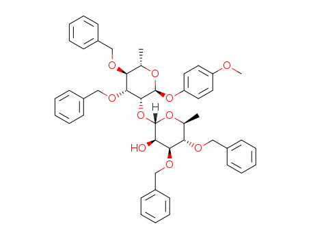 p-methoxyphenyl (3,4-di-O-benzyl-α-L-rhamnopyranosyl)-(1→2)-3,4-di-O-benzyl-α-L-rhamnopyranoside