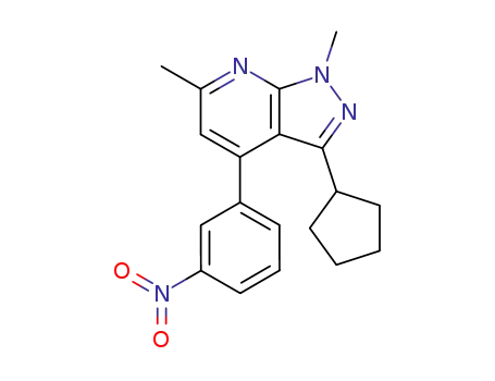 3-cyclopentyl-1,6-dimethyl-4-(3-nitrophenyl)pyrazolo<3,4-b>pyridine