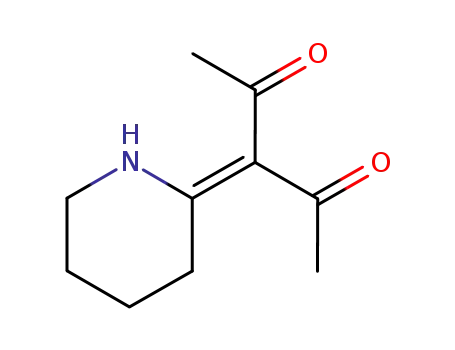 Molecular Structure of 108140-17-6 (3-PIPERIDIN-2-YLIDENE-PENTANE-2,4-DIONE)