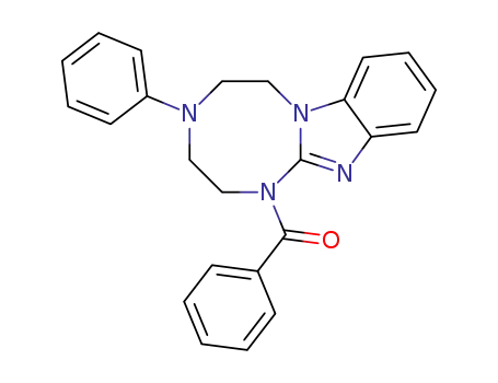1-benzoyl-1,2,3,4,5,6-hexahydro-4-phenyl<1,3,6>triazocino<1,2-a>benzimidazole