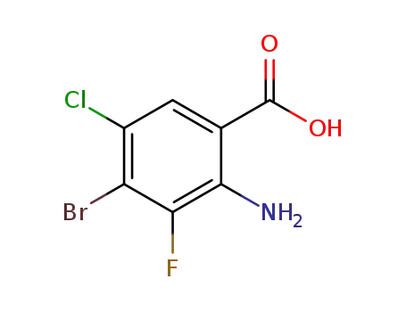 Molecular Structure of 1698027-17-6 (2-amino-4-bromo-5-chloro-3-fluorobenzoic acid)