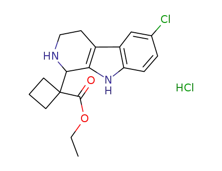 ethyl 1-(6-chloro-2,3,4,9-tetrahydro-1H-β-carbolin-1-yl)cyclobutanecarboxylate hydrochloride