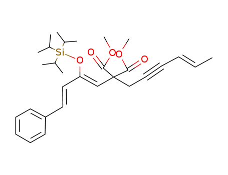Propanedioic acid,
2-(4E)-4-hexen-2-yn-1-yl-2-[(1Z,3E)-4-phenyl-2-[[tris(1-methylethyl)silyl]
oxy]-1,3-butadien-1-yl]-, 1,3-dimethyl ester