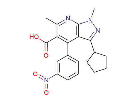 3-cyclopentyl-1,6-dimethyl-4-(3-nitrophenyl)pyrazolo<3,4-b>pyridine-5-carboxylic acid