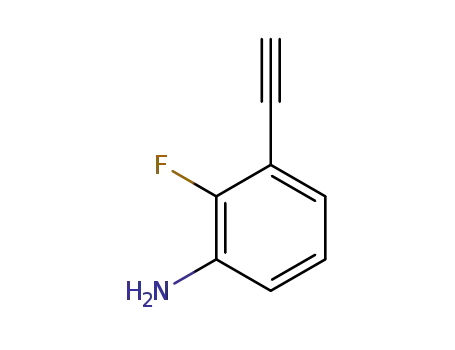 Molecular Structure of 870606-34-1 (Benzenamine, 3-ethynyl-2-fluoro-)