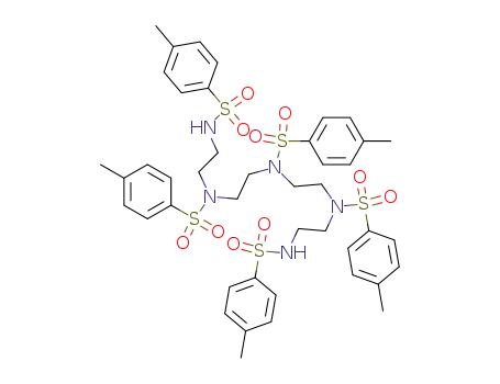 Molecular Structure of 99142-42-4 (1,4,7,10,13-pentakis(p-tolylsulfonyl)-1,4,7,10,13-pentaazatridecane)
