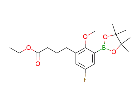 ethyl 4-[5-fluoro-2-(methyloxy)-3-(4,4,5,5-tetramethyl-1,3,2-dioxaborolan-2-yl)phenyl]butanoate