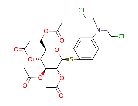 {4-[bis-(2-chloro-ethyl)-amino]-phenyl}-(tetra-<i>O</i>-acetyl-1-thio-β-D-glucopyranoside)