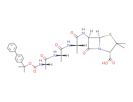 6-<<1-(Biphenyl-4-yl)-1-methylethoxycarbonyl>alanyl-alanyl-alanylamino>penicillansaeure