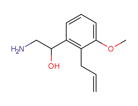 Molecular Structure of 94957-00-3 (Benzenemethanol, a-(aminomethyl)-3-methoxy-2-(2-propenyl)-)