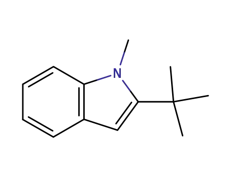 Molecular Structure of 46275-90-5 (1H-Indole, 2-(1,1-dimethylethyl)-1-methyl-)