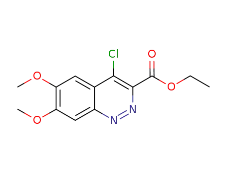 Molecular Structure of 1041853-11-5 (ethyl 4-chloro-6,7-dimethoxycinnoline-3-carboxylatre)