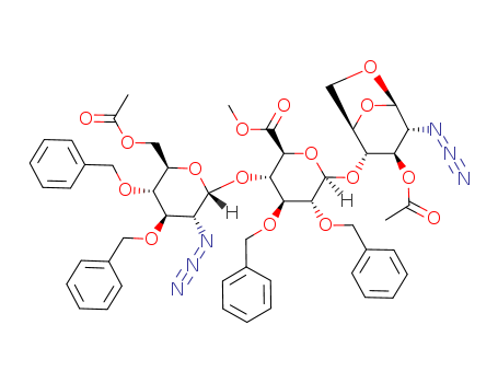 (2S,3S,4S,5R,6R)-METHYL6-((1R,2S,3R,4R,5R)-3-ACETOXY-4-AZIDO-6,8-DIOXABICYCLO[3,2,1]OCTAN-2-YLOXY)-3-((2R,3R,4R,5R,6R)-6-(ChemicalbookACETOXYMETHYL)-3-AZIDO-4,5-BIS(BENZYLOXY)TERTRAHYDRO-2H-PYRAN-2-YL