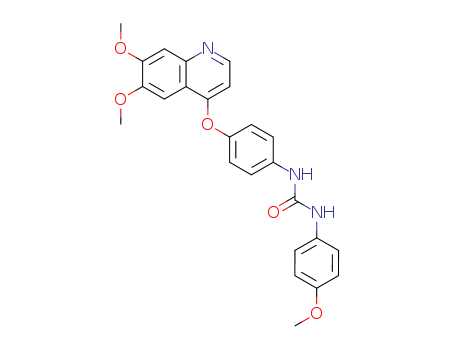 Molecular Structure of 190726-87-5 (Urea,
N-[4-[(6,7-dimethoxy-4-quinolinyl)oxy]phenyl]-N'-(4-methoxyphenyl)-)