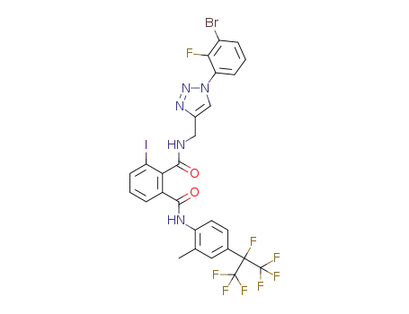 3-iodo-N<SUP>1</SUP>-(2-methyl-4-(perfluoropropan-2-yl)phenyl)-N<SUP>2</SUP>-((1-(3-bromo-2-fluorophenyl)-1H-1,2,3-triazol-4-yl)methyl)phthalamide