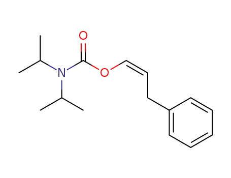 Molecular Structure of 678150-52-2 (Carbamic acid, bis(1-methylethyl)-, (1Z)-3-phenyl-1-propenyl ester)