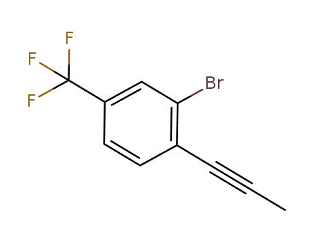 Molecular Structure of 947546-62-5 (1-bromo-5-trifluoromethyl-2-(prop-1-ynyl)benzene)