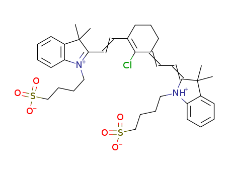 4-(2-((E)-2-((E)-2-chloro-3-(2-((E)-3,3-dimethyl-1-(4-sulfobutyl)indolin-2-ylidene)ethylidene)cyclohex-1-en-1-yl)vinyl)-3,3-dimethyl-3H-indol-1-ium-1-yl)butane-1-sulfonate