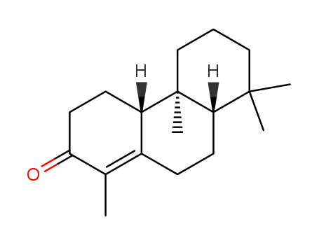Molecular Structure of 13047-50-2 (2(3H)-Phenanthrenone, 4,4a,4b,5,6,7,8,8a,9,10-decahydro-1,4b,8,8-tetramethyl-, (4aR,4bS,8aS)-)