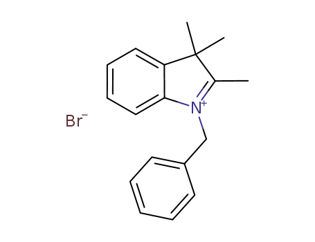Molecular Structure of 139417-75-7 (3H-Indolium, 2,3,3-trimethyl-1-(phenylmethyl)-, bromide)
