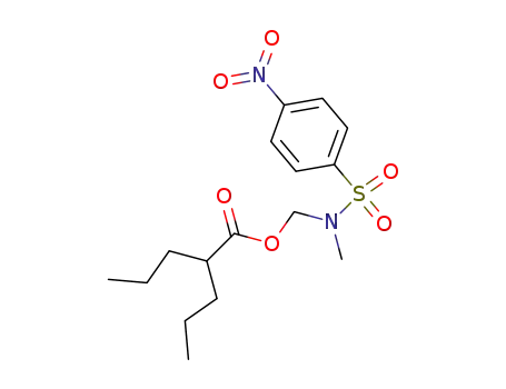 Molecular Structure of 225118-08-1 (2-propyl-pentanoic acid [methyl-(4-nitro-benzenesulfonyl)-amino]-methyl ester)