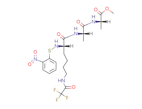 Molecular Structure of 82175-94-8 (N<sup>α</sup>-(o-nitrophenylsulfenyl)-N<sup>ε</sup>-(trifluoroacetyl)-L-lysyl-L-alanyl-L-alanine methyl ester)